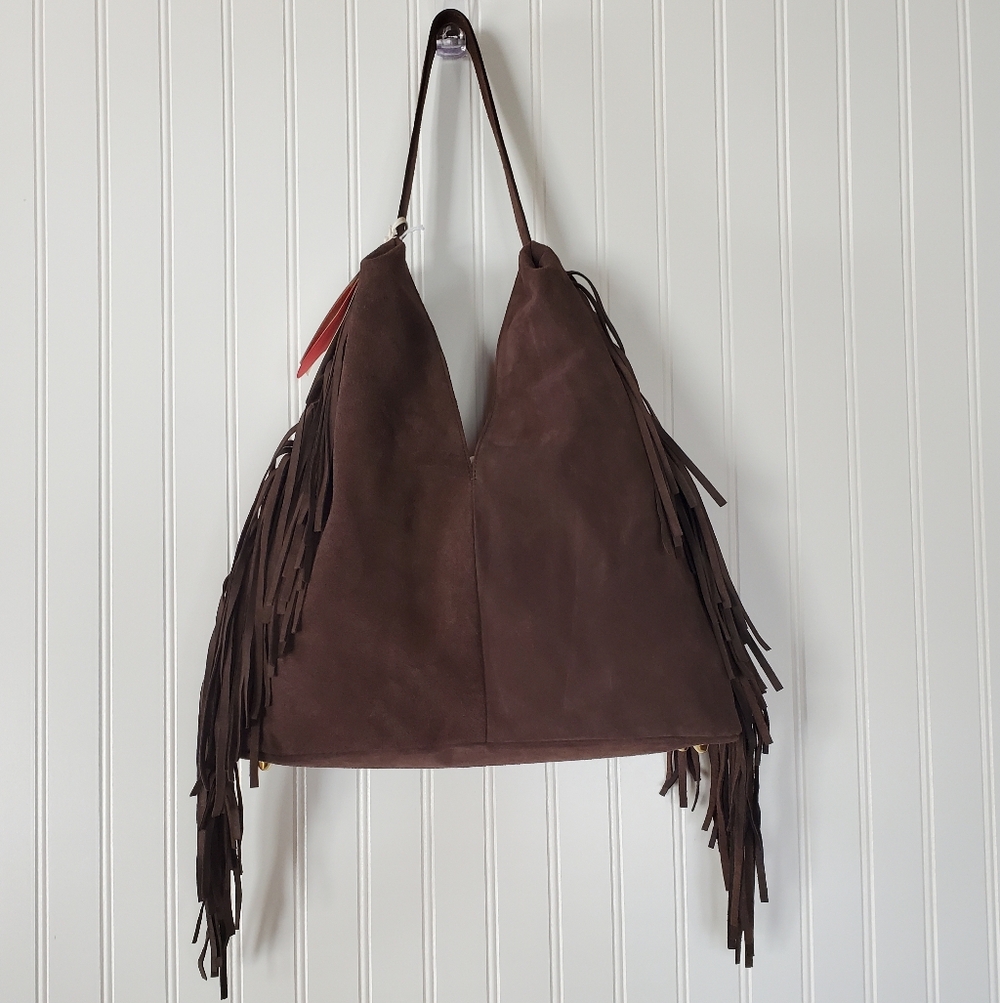 Divina Firenze Suede Fringe Bag NWT